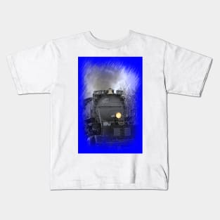 Big Boy 4014 going threw Black Wolf Kansas with tree's smoke and steam. Kids T-Shirt